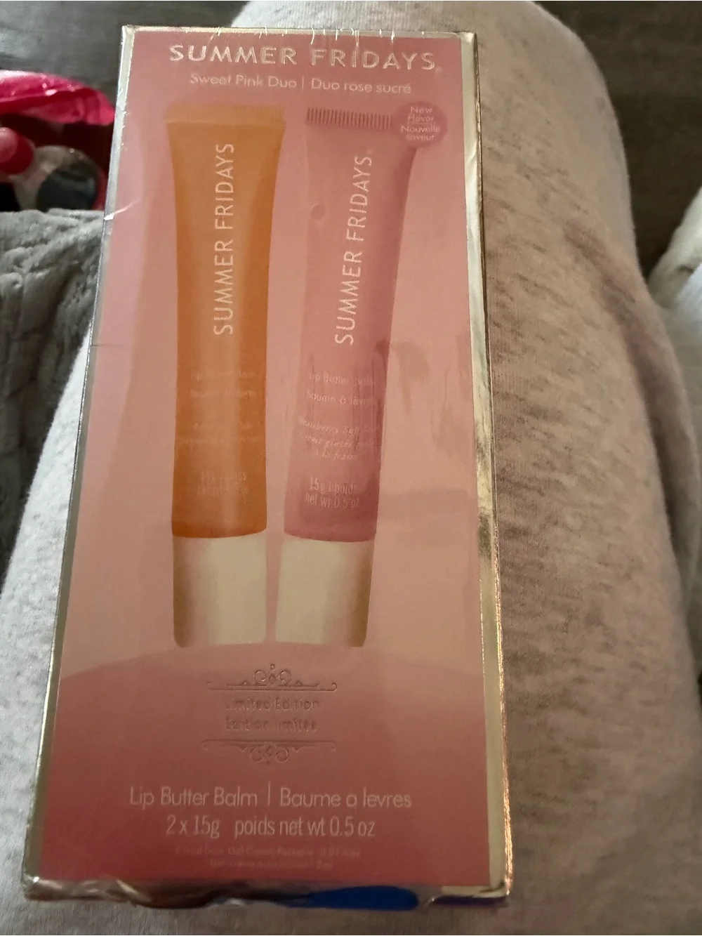 Summer Fridays Lip Butter Duo — Peach & Pink Tubes